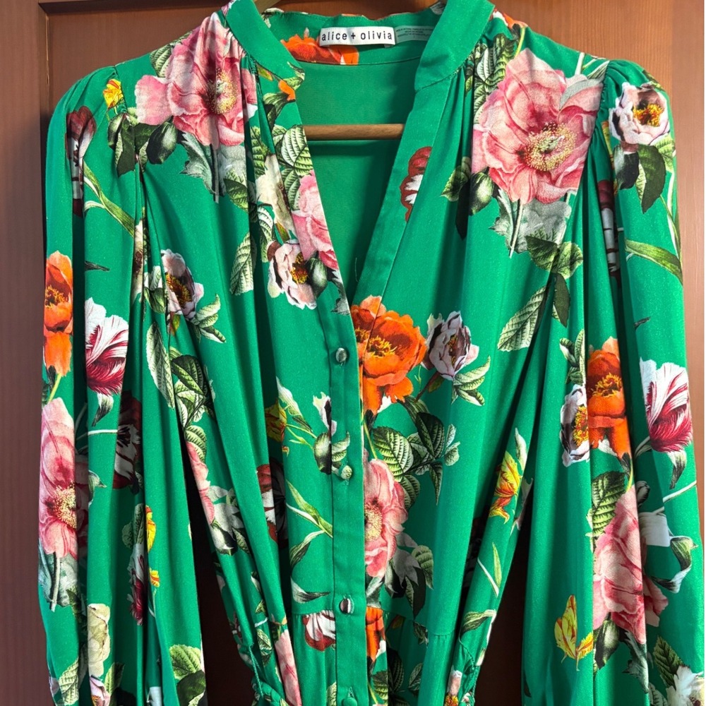 Alice + Olivia Antonette Floral Belted Minidress in Hamptons Floral Large | Sz 2 - Picture 8 of 11